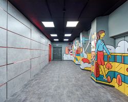 Стены коридора офиса фото3